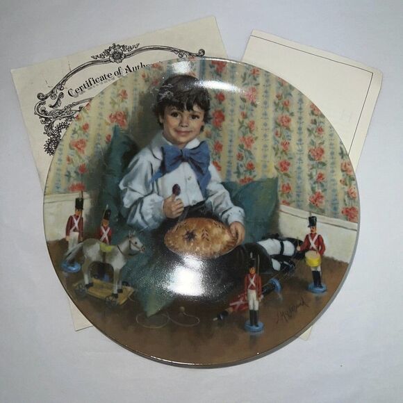 John McClelland 1982 "Little Jack Horner" Collector Art Plate w/Certificate - Picture 1 of 8
